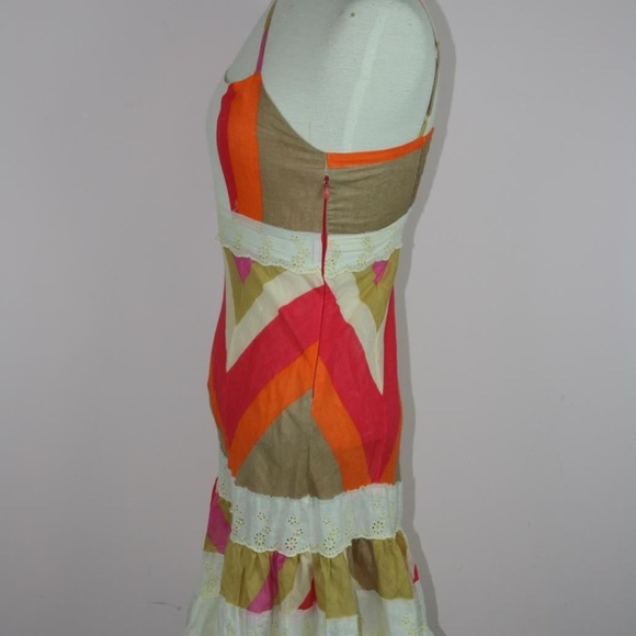 Free People Boho Chic Multi-Colored Sundress Sz 6 - Picture 5 of 5